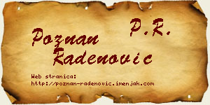 Poznan Radenović vizit kartica